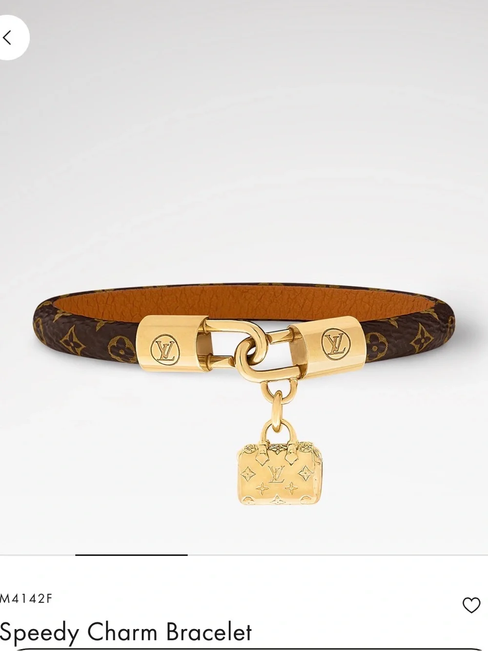 Louis Vuitton Leather Charm Bracelet retail$ 440